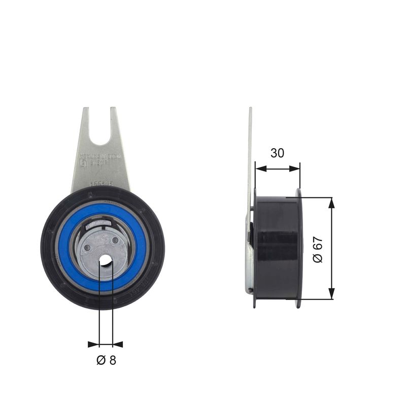 GATES T43041 Tensioner Pulley, timing belt