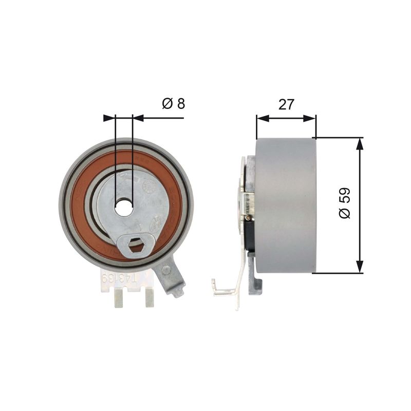 GATES T43139 Tensioner Pulley, timing belt