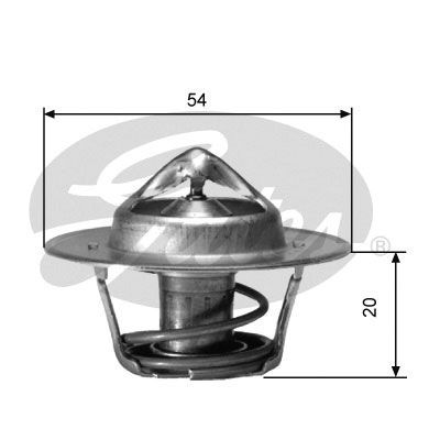 Thermostat, coolant GATES TH00182G3