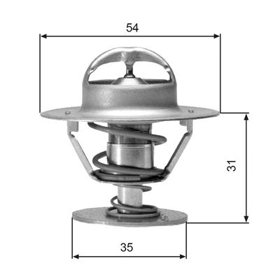 Thermostat, coolant GATES TH00682G1