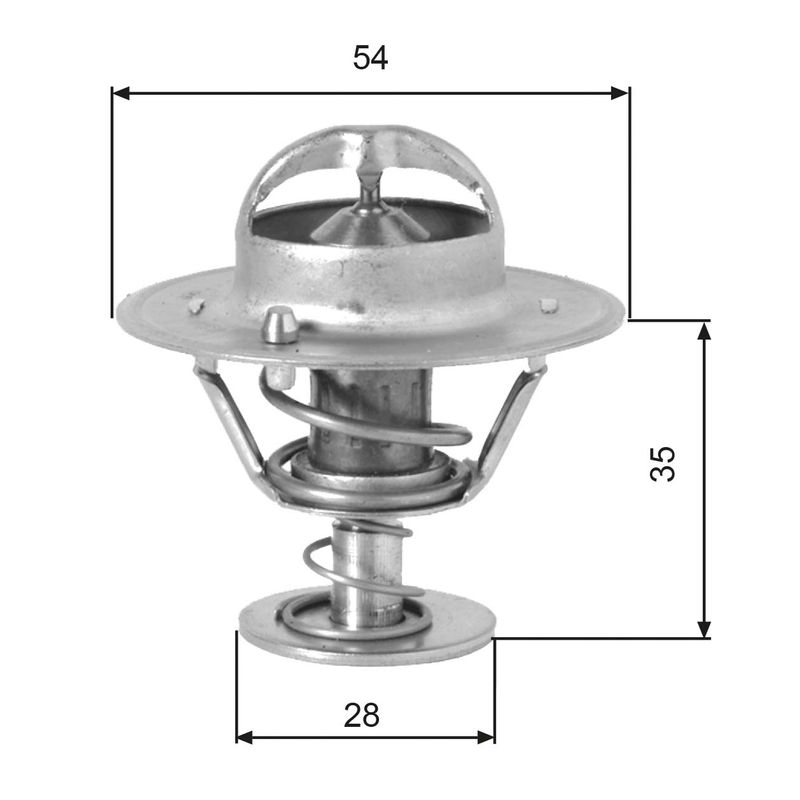 GATES TH00782G1 Thermostat, coolant