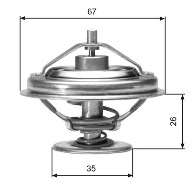 Thermostat, coolant GATES TH01880G1