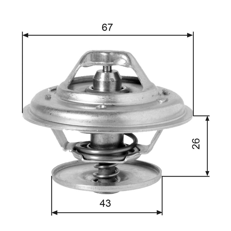 GATES TH01975G1 Thermostat, coolant