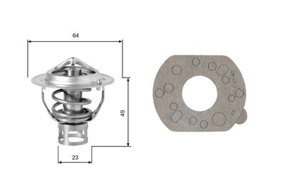 Thermostat, coolant GATES TH04077G1