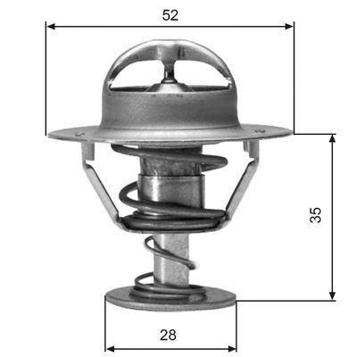 Thermostat, coolant GATES TH04382G1