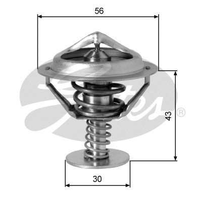 Thermostat, coolant GATES TH05382G1