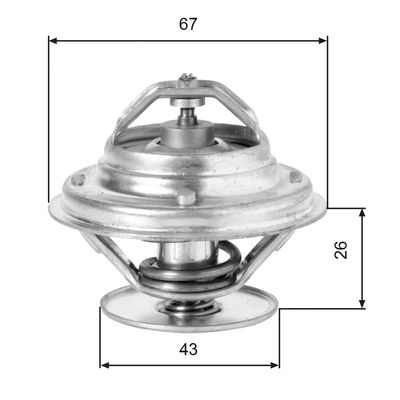 Thermostat, coolant GATES TH05586G1