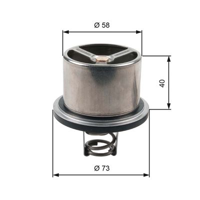 Thermostat, coolant GATES TH07882