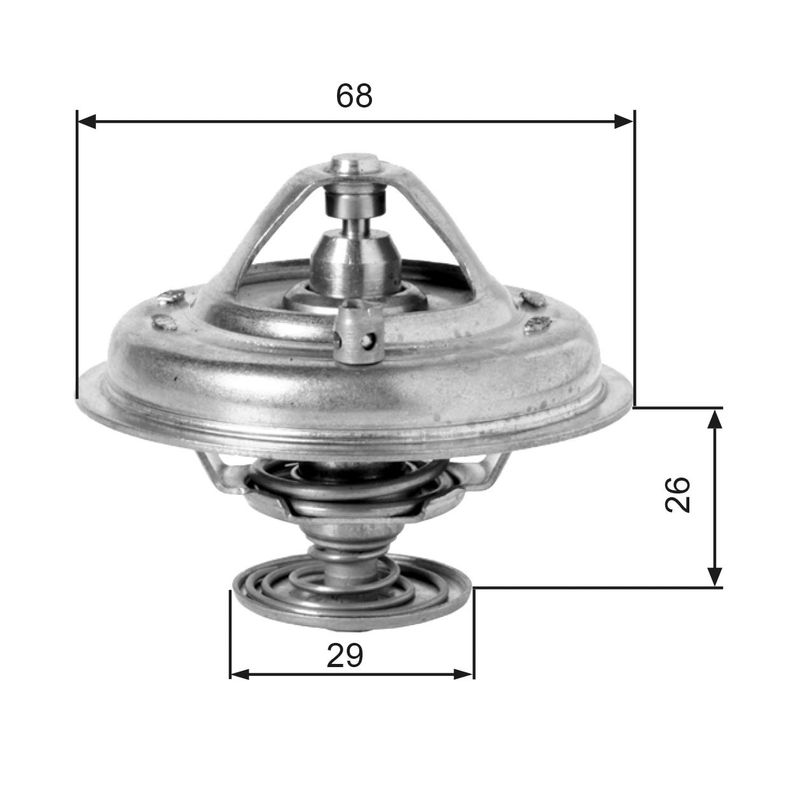 GATES TH10078G1 Thermostat, coolant