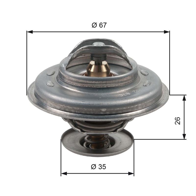 GATES TH11687G1 Thermostat, coolant