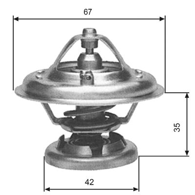 Thermostat, coolant GATES TH12680G1