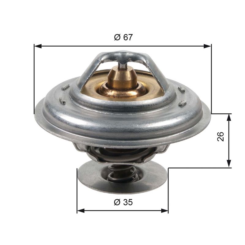 GATES TH13287G1 Thermostat, coolant