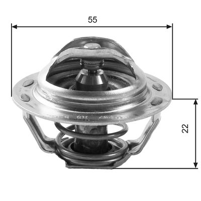 Thermostat, coolant GATES TH13783G1