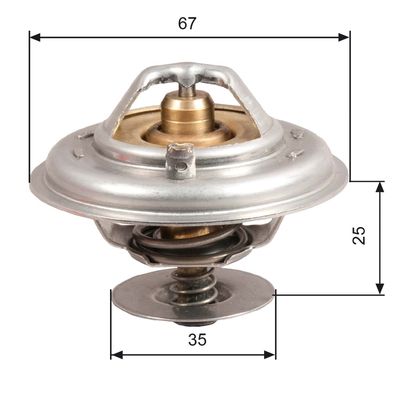 Thermostat, coolant GATES TH14392G1