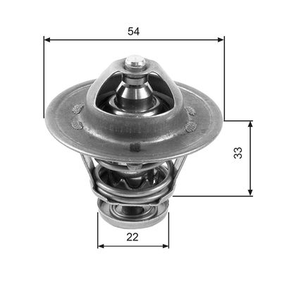 Thermostat, coolant GATES TH22285G1