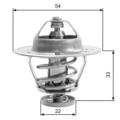 Thermostat, coolant GATES TH22682G1