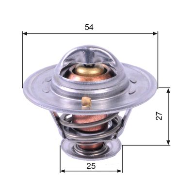 Thermostat, coolant GATES TH22779G1