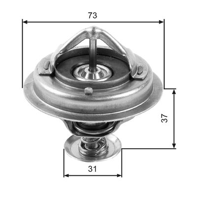 Thermostat, coolant GATES TH24582G1