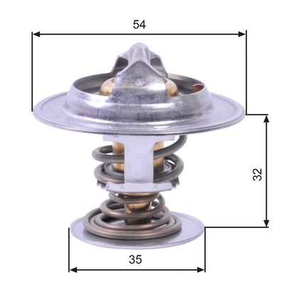 Thermostat, coolant GATES TH26590G1