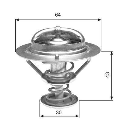 Thermostat, coolant GATES TH27078G1