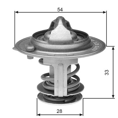 Thermostat, coolant GATES TH29882G1