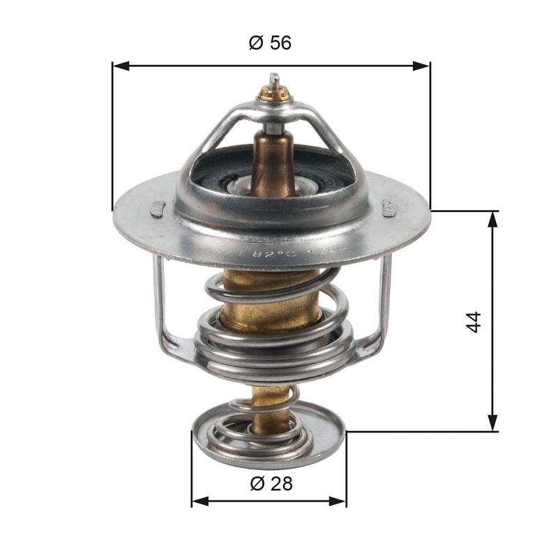 GATES TH30282G1 Thermostat, coolant