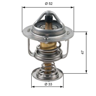 Thermostat, coolant GATES TH30580G1