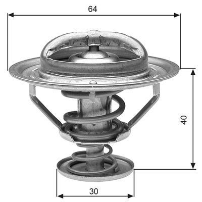 Thermostat, coolant GATES TH31182G1