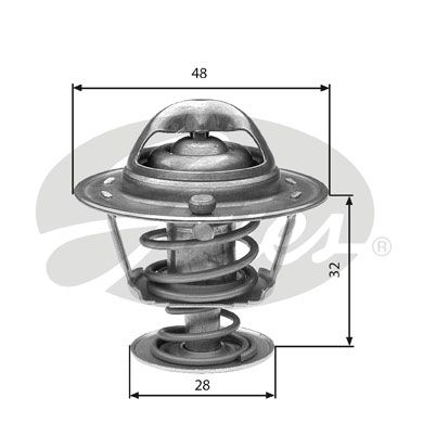 Thermostat, coolant GATES TH32576G1