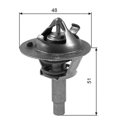 Thermostat, coolant GATES TH38490G1