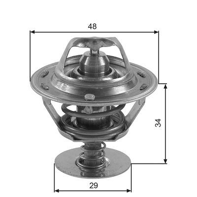 Thermostat, coolant GATES TH39082G1