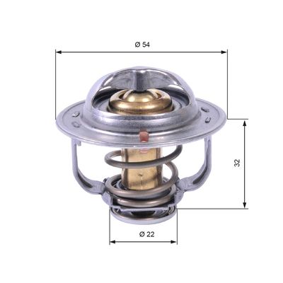 Thermostat, coolant GATES TH42589G1