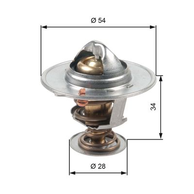 Thermostat, coolant GATES TH47685G1