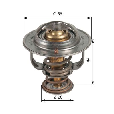 Thermostat, coolant GATES TH48982G1