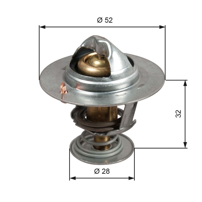 GATES TH50292G1 Thermostat, coolant