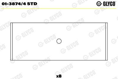 Connecting Rod Bearing GLYCO 01-3874/4 STD