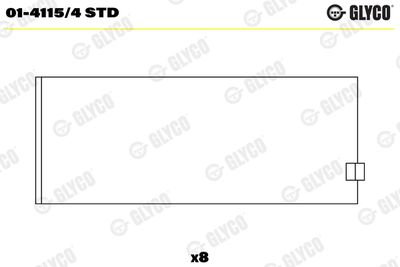 Connecting Rod Bearing GLYCO 01-4115/4 STD