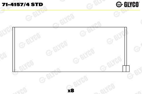 GLYCO 71-4157/4 STD Connecting Rod Bearing