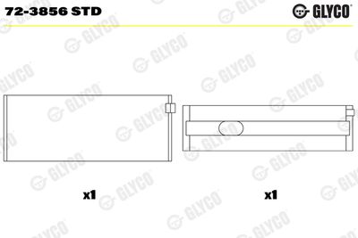 Crankshaft Bearing GLYCO 72-3856 STD