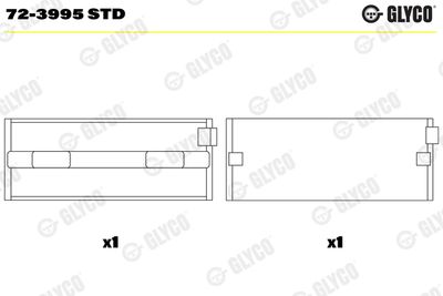 Crankshaft Bearing GLYCO 72-3995 STD