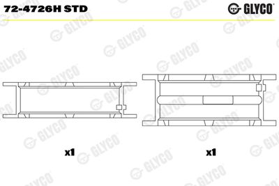 Crankshaft Bearing GLYCO 72-4726H STD