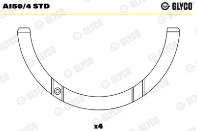 Thrust Washer, crankshaft GLYCO A150/4 STD