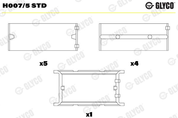 GLYCO H007/5 STD Crankshaft Bearing