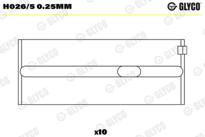 Crankshaft Bearing GLYCO H026/5 0.25mm