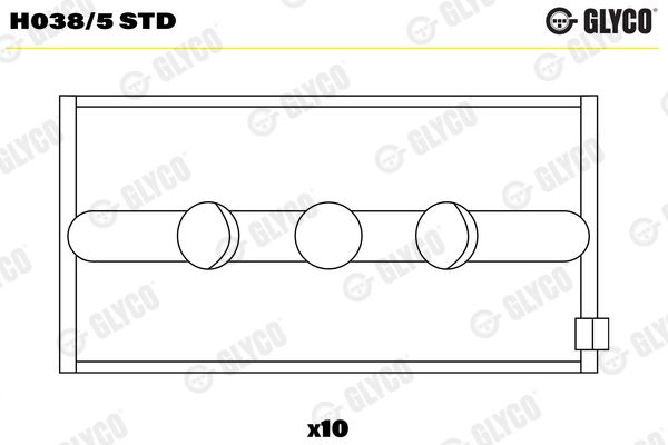 GLYCO H038/5 STD Crankshaft Bearing