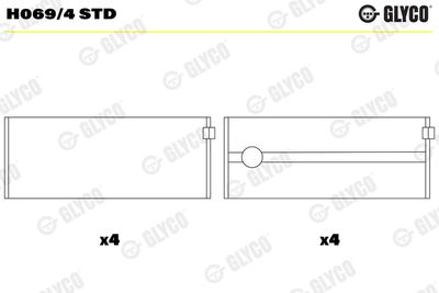 Crankshaft Bearing GLYCO H069/4 STD