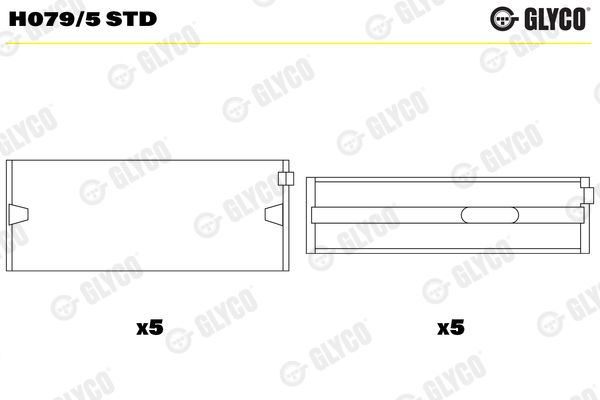 GLYCO H079/5 STD Crankshaft Bearing