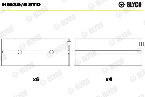 GLYCO H1030/5 STD Crankshaft Bearing