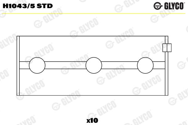 GLYCO H1043/5 STD Crankshaft Bearing