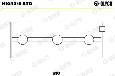 Crankshaft Bearing GLYCO H1043/5 STD